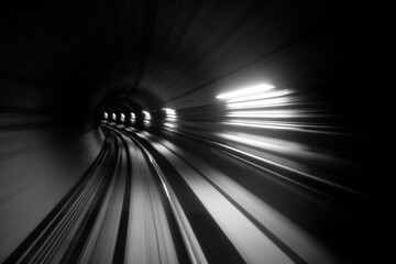 Kuala Lumpur Subway tunnel, driver's view