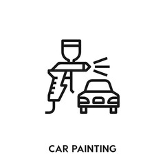 car painting icon vector. car painting sign symbol 