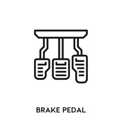 brake pedal icon vector. brake pedal sign symbol 