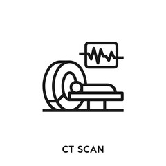CT scan icon vector. CT scan scanner icon vector symbol illustration. Modern simple vector icon for your design. CT scan scanner icon vector	