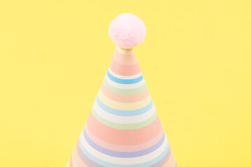 Colorful birthday cap, top view.