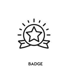 badge icon vector. badge sign symbol 