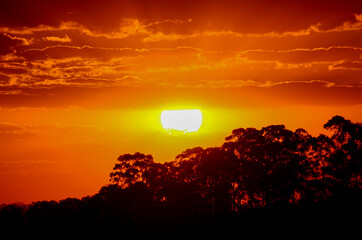 Fototapeta premium colors of the sunset in my city in Brazil