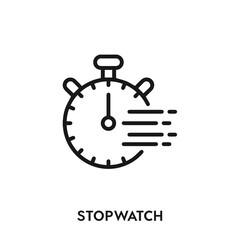 stopwatch icon vector. stopwatch sign symbol 