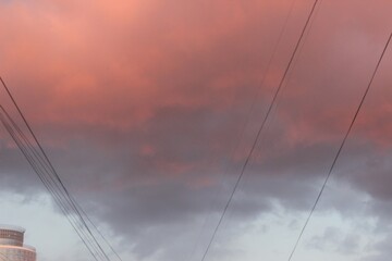 Fototapeta premium sunset in the city