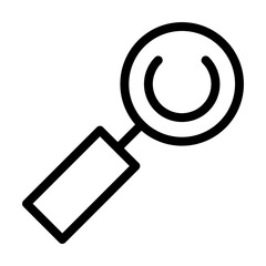 search concept, magnifying glass icon, block style