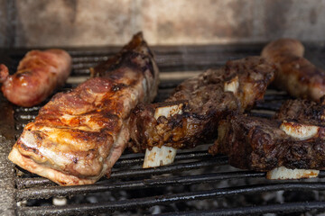traditional barbecue gaucho meat grilled