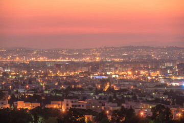 Obraz premium View of tunis by night 