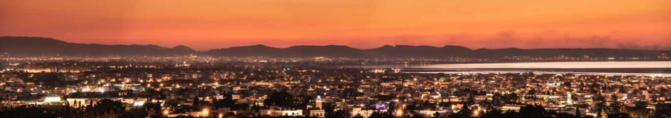 View of tunis by night 