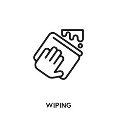 wiping icon vector. wiping sign symbol 