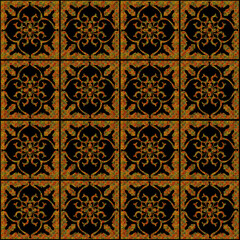 seamless pattern with golden ornament