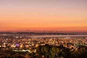 View of tunis by night 