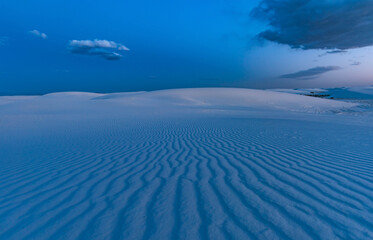 Twilight at white Sands National Monument