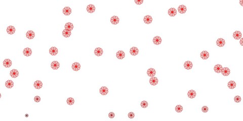 Light Red vector natural backdrop with flowers.