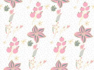 Bright color beautiful background. Tileable images from  colors and  herbs. Summer theme pattern.
