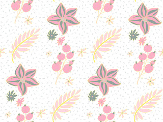 Bright color beautiful background. Tileable images from  colors and  herbs. Summer theme pattern.
