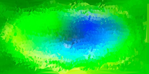 Light blue, green vector abstract triangle texture.