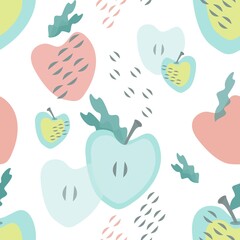 seamless pattern with apples 