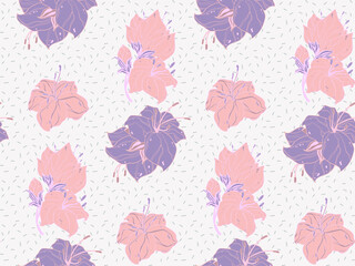 Bright color beautiful background. Tileable images from  colors and  herbs. Summer theme pattern.
