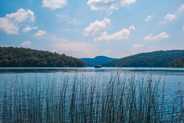 Picturesque landscape at Plitvice Lakes National Park in Croatia.