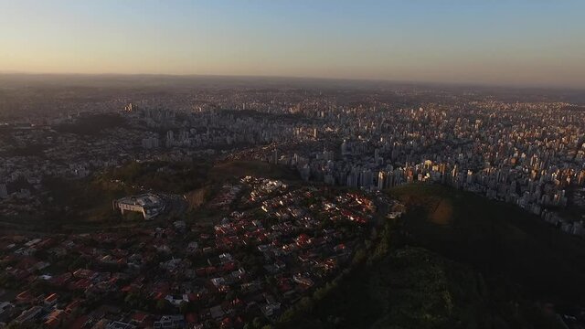 sunset over the city bh