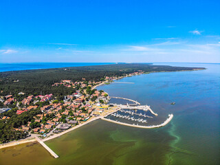 Nida - largest town of Curonian spit, which separates Baltic Sea and Curonian Lagoon. Lithuania