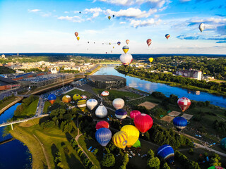Hot air balloons festival in Kaunas, Lithuania