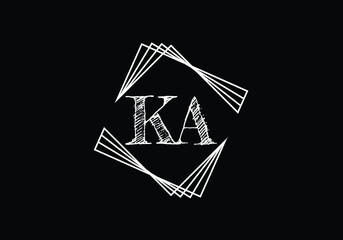 Fototapeta na wymiar Initial Monogram Letter K A Logo Design Vector Template. K A Letter Logo Design