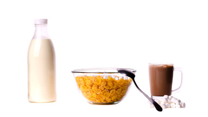 cereal with milk and cocoa