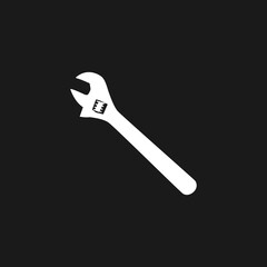 Silhouette tool icon vector isolated on black background