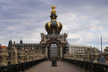 Obraz premium The crown gate of the Zwinger in Dresden