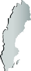 Sweden map high detailed vector