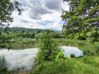 Spring Landscape of Pancharevo lake, Bulgaria
