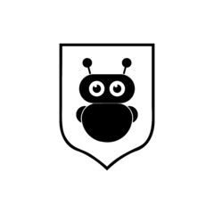 Simple illustration of intelligent robot icon for web design isolated on white background