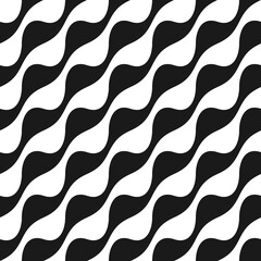 Seamless geometric abstract pattern with elements of wave shape
