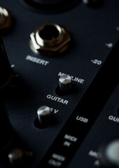  Multieffects Processor for Electric Guitar. Close up.