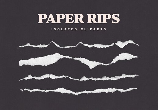 Isolated Paper Rip Art Kit