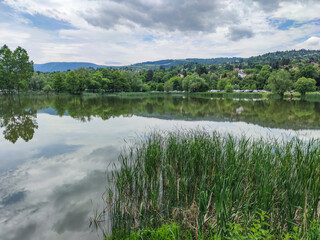 Spring Landscape of Pancharevo lake, Bulgaria
