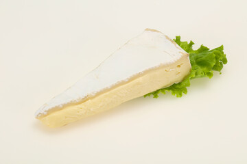 Brie cheese triangle served salad