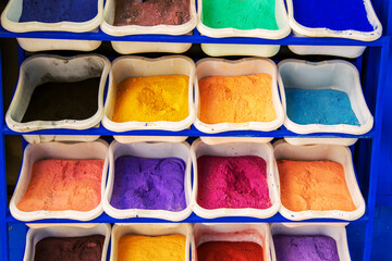 Dry paints on the Moroccan market.