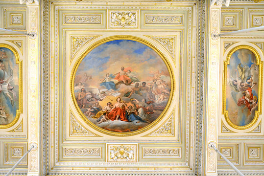 State Hermitage Museum, Ceiling of .Leonardo da Vinci Hall. Saint Petersburg, Russia