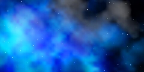 Light BLUE vector background with small and big stars. Colorful illustration with abstract gradient stars. Best design for your ad, poster, banner.