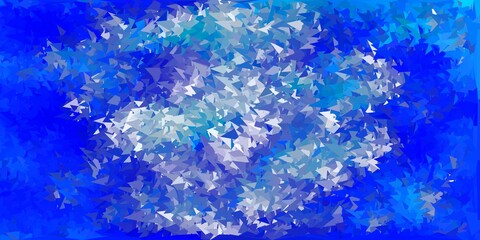 Fototapeta na wymiar Light blue vector abstract triangle background.