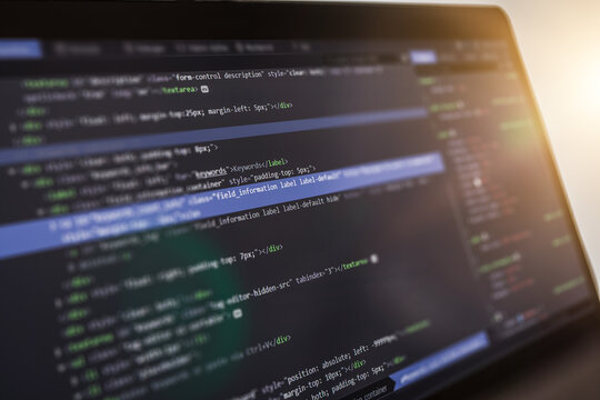 Website design. Developing programming and coding technologies.