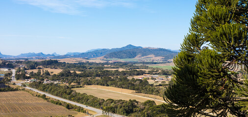 Paisagem rural com estrada