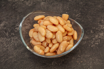 White beans kidney in the bowl