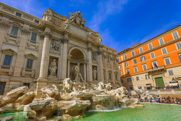 Naklejka na ściany i meble Fontana di Trevi - Rome - Italy