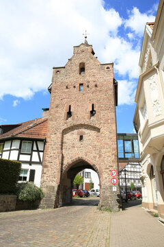 Historic town gate in Blomberg, Westphalia, Germany