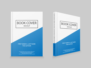Book cover mockup template, vector illustration