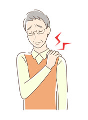 肩こりに悩む男性